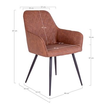 Matbordsstol modell Harbo (brun)